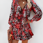Vrolijke zomerjurk met print en ruches