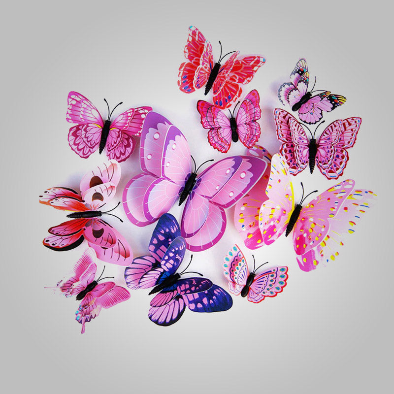 3D-muurstickers met vlinders