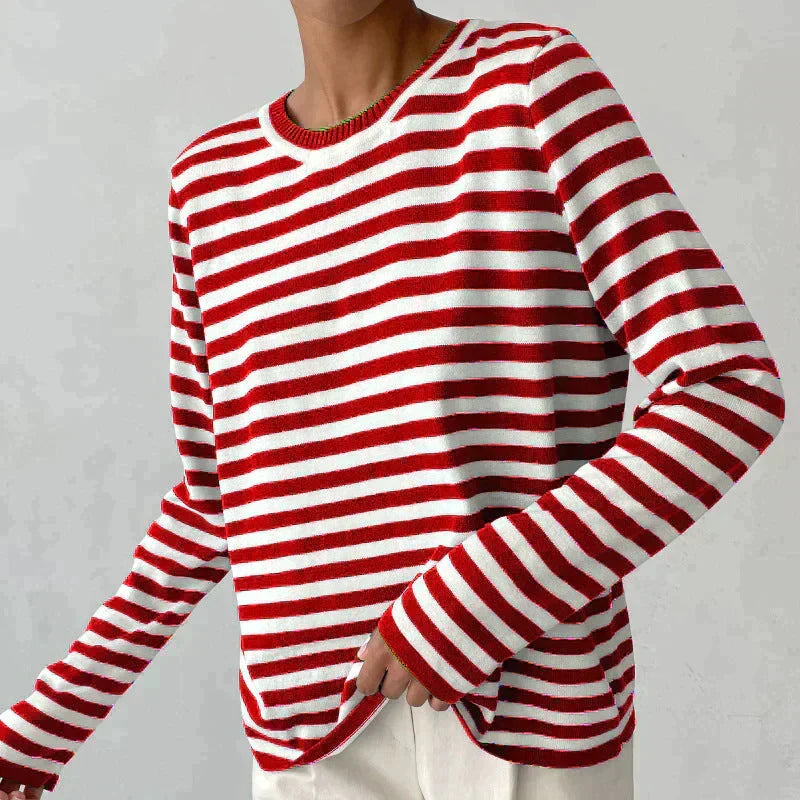 Stijlvol gestreept T-Shirt van lichtgewicht stof — afbeelding 23