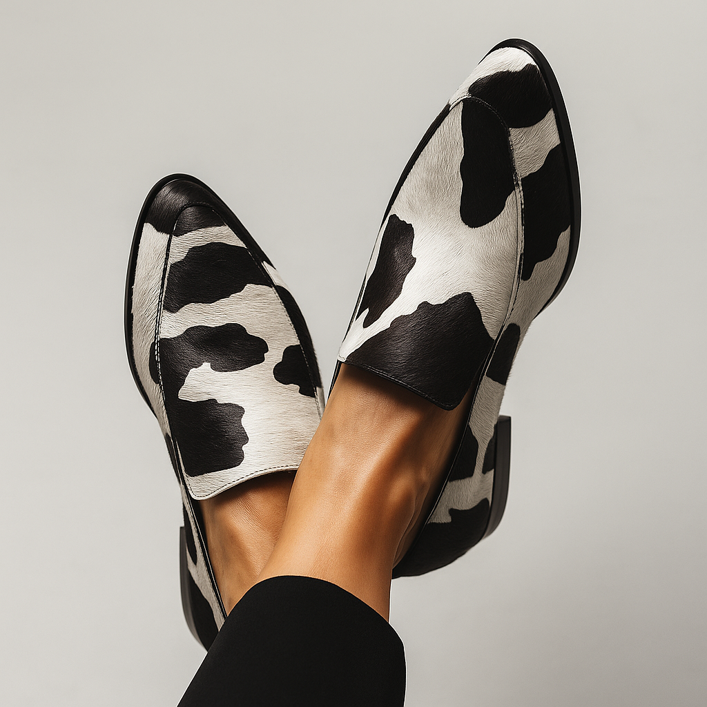 Damesloafers met spitse neus en zacht bovenwerk