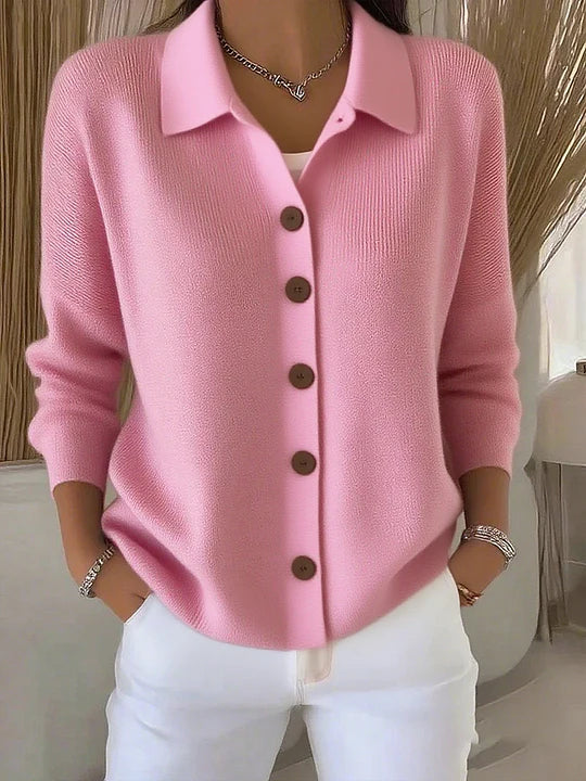 Vest met omslagkraag en knoopsluiting