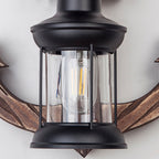 Houten anker LED wandlamp