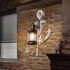 Houten anker LED wandlamp