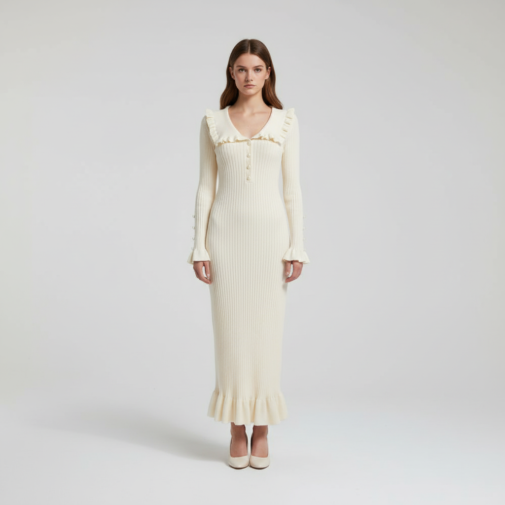Maxi-jurk met ruches — afbeelding 18
