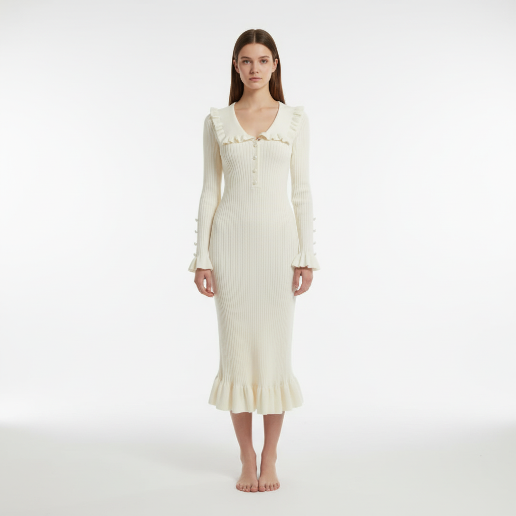 Maxi-jurk met ruches — afbeelding 5