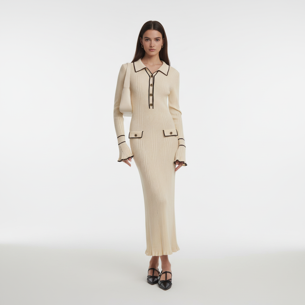 Maxi-jurk met ruches — afbeelding 7