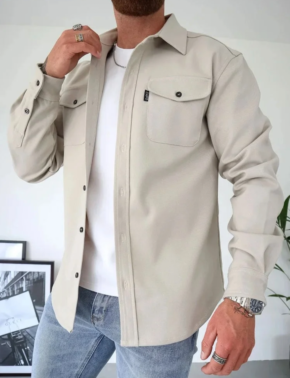 Rocco casual heren overhemd – comfortabel, stijlvol & voor lente laagjes
