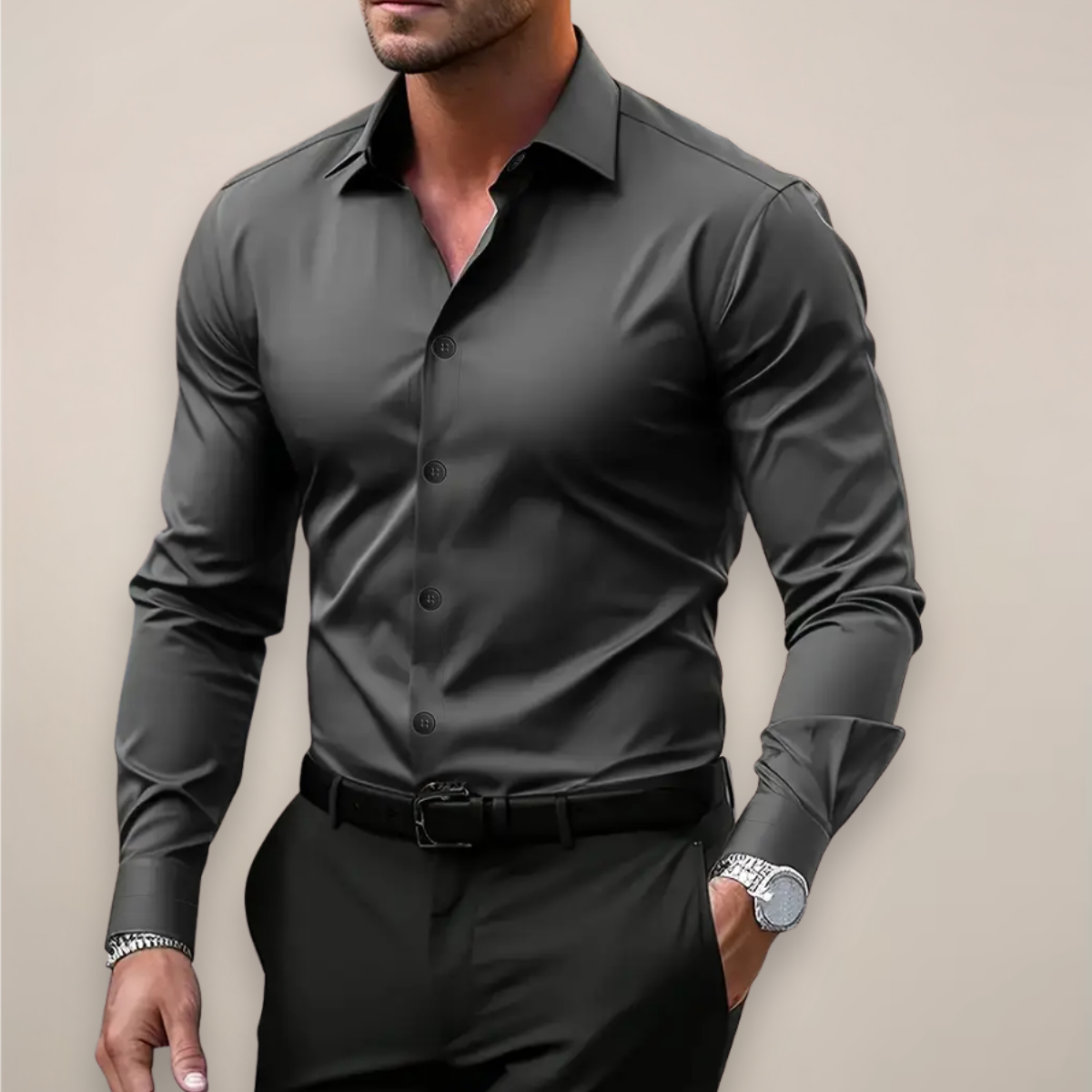 Bonaventura | Slim-fit herenoverhemd voor het voorjaar
