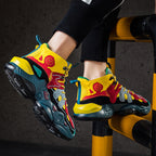 Heren kleurrijke hoge sneakers