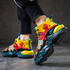 Heren kleurrijke hoge sneakers