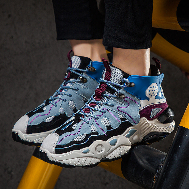 Heren kleurrijke hoge sneakers