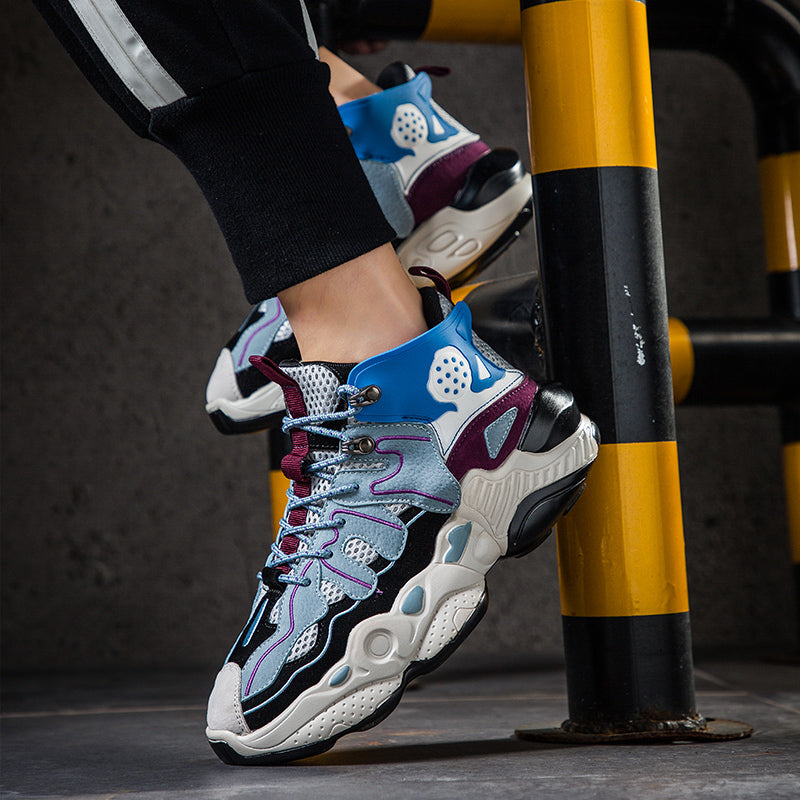 Heren kleurrijke hoge sneakers