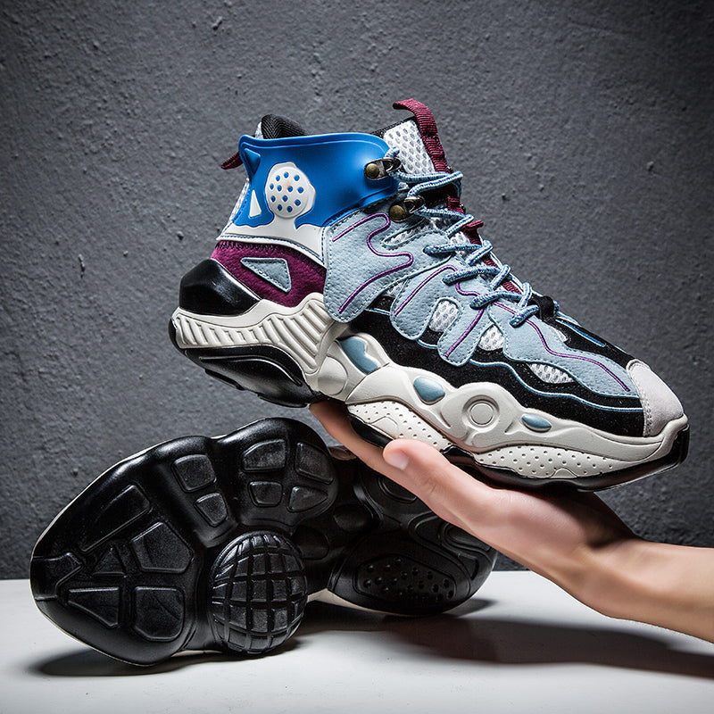 Heren kleurrijke hoge sneakers