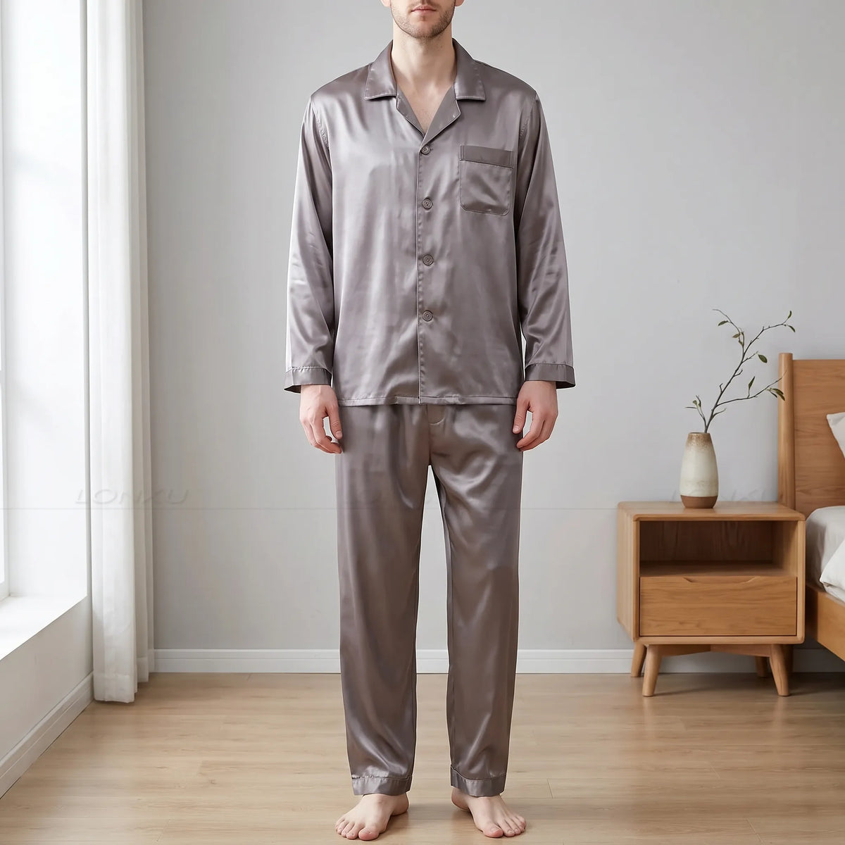 Herenpyjama met lange mouwen – Noor