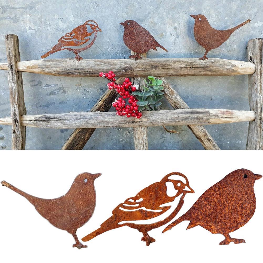 Metalen vogeldecoratie voor de tuin