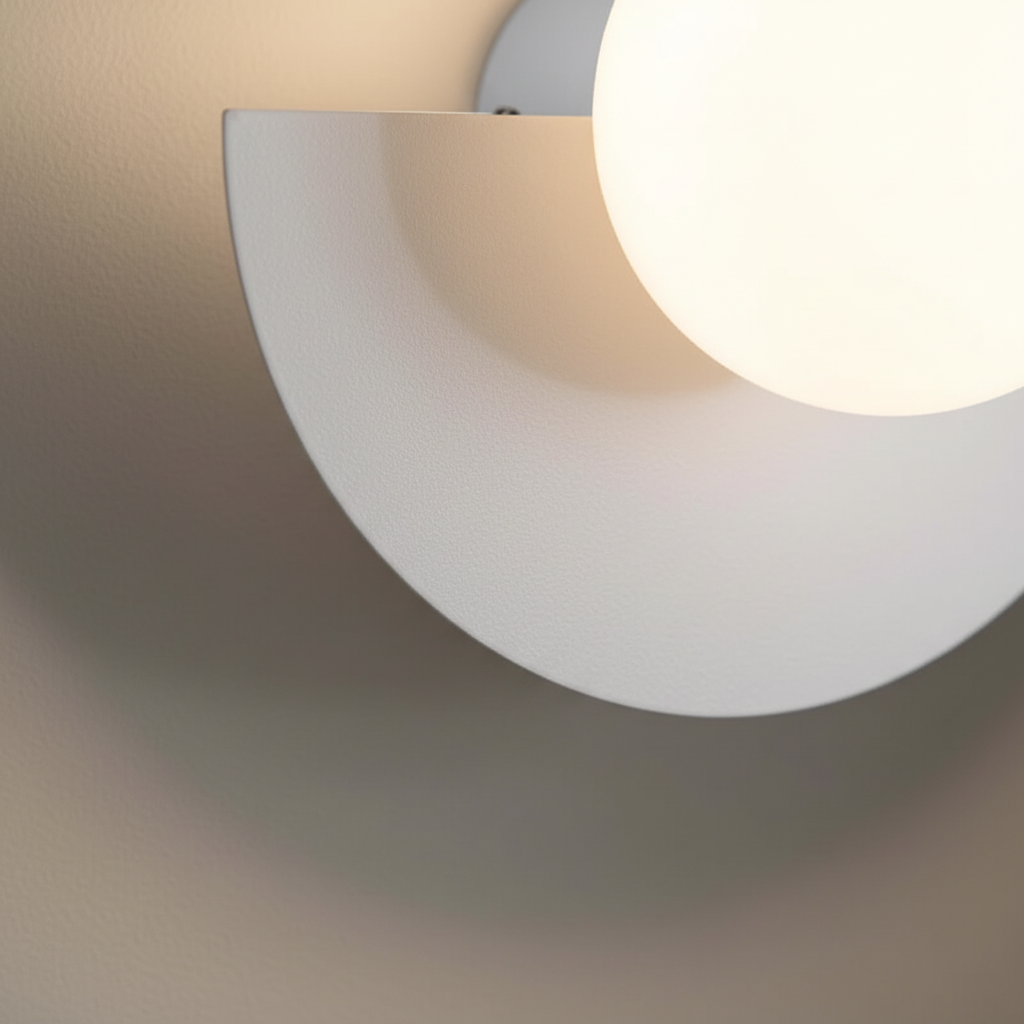 Metalen halvemaanwandlamp — afbeelding 3
