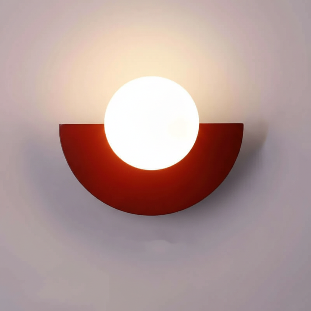 Metalen halvemaanwandlamp — afbeelding 4