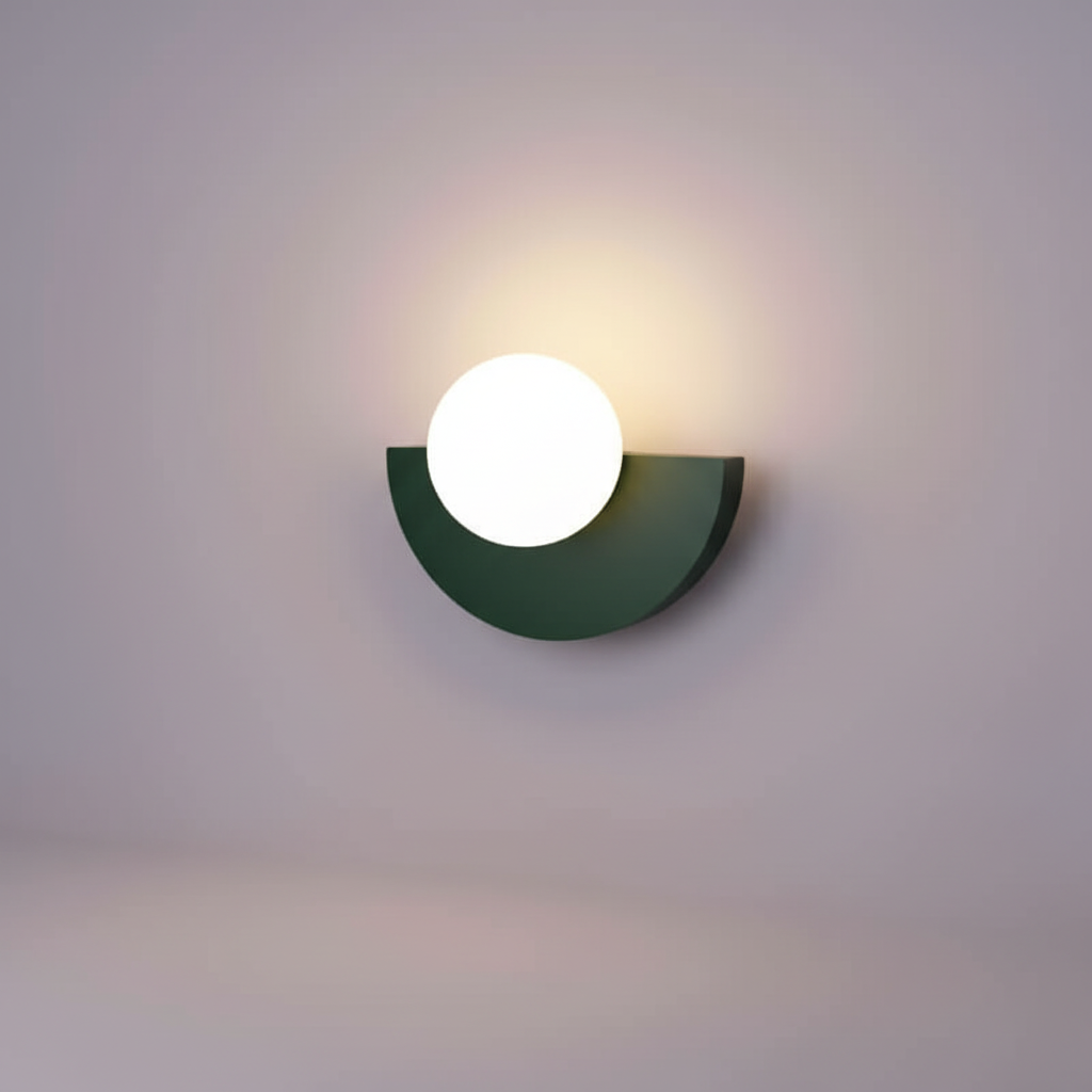 Metalen halvemaanwandlamp — afbeelding 6