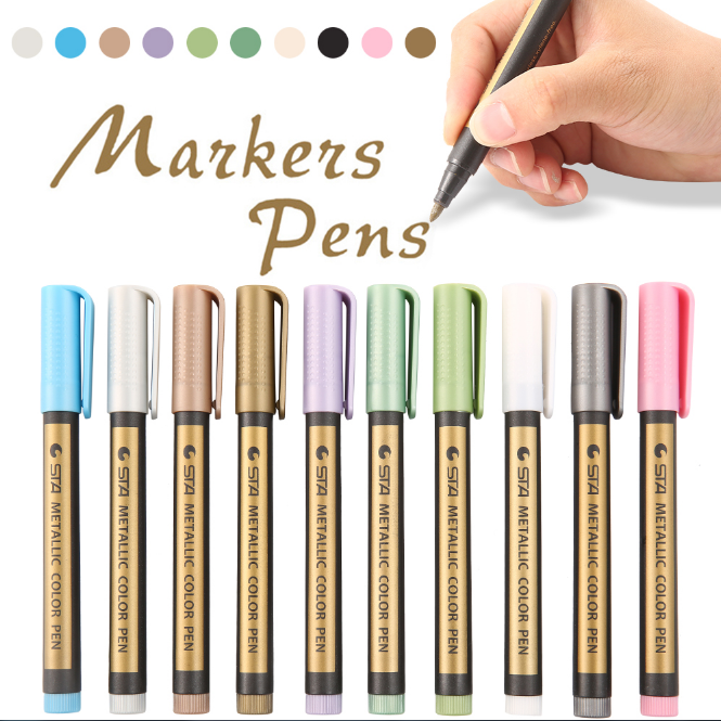 Markers met metallic effect