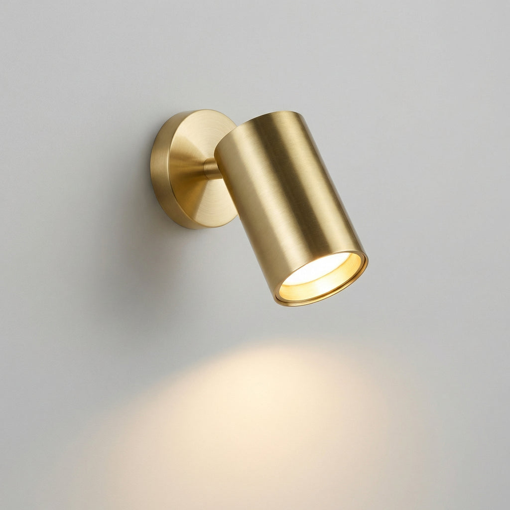 Minimalistische cilindervormige wandlamp