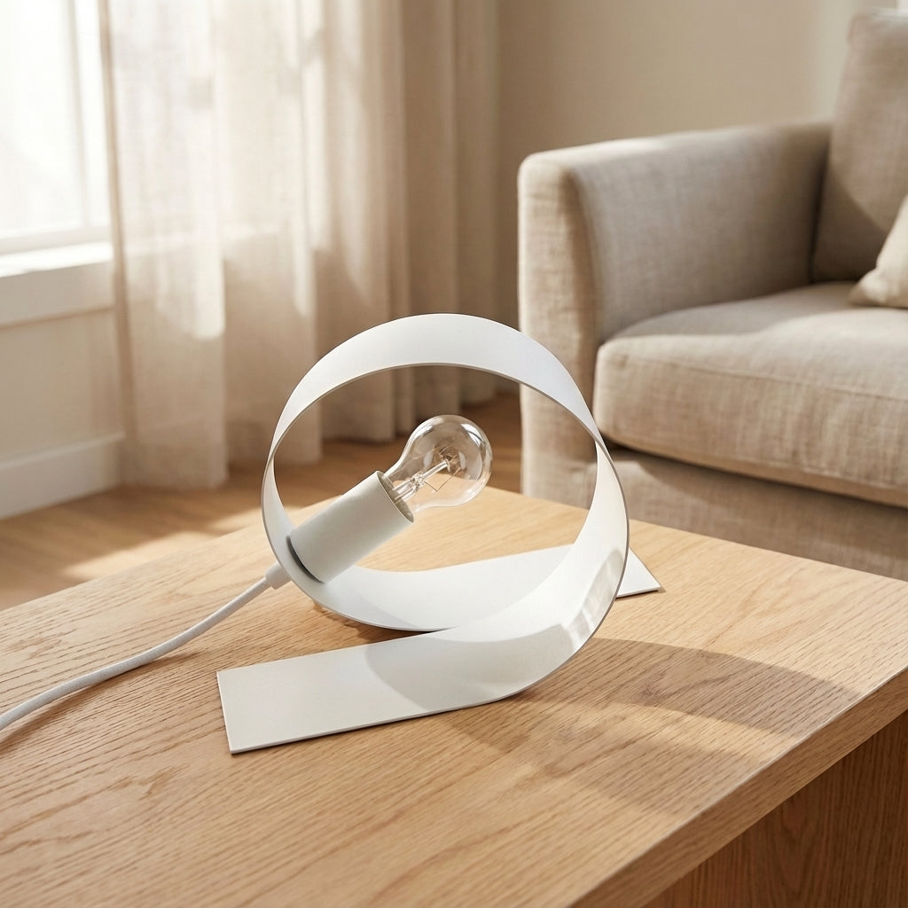 Minimalistische loop-tafellamp — afbeelding 1