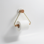 Minimalistisch metaal houthouder set