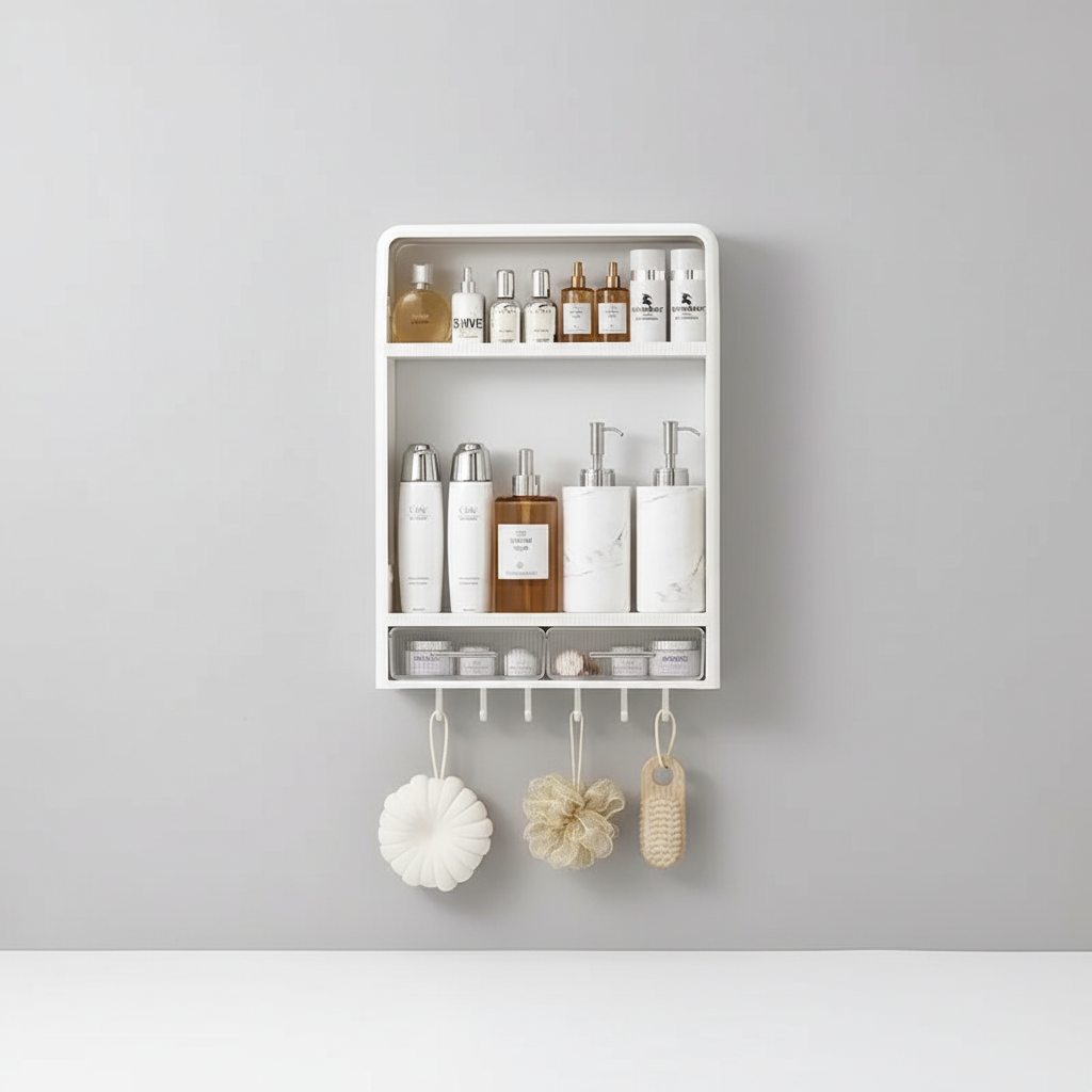 Minimalistisch badrek van kunststof