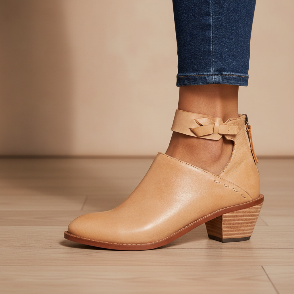 Middenhoge blokhak dames schoen