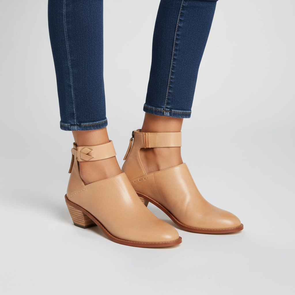 Middenhoge blokhak dames schoen