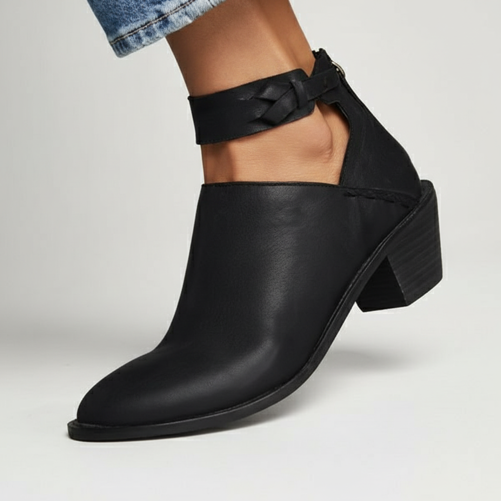 Middenhoge blokhak dames schoen