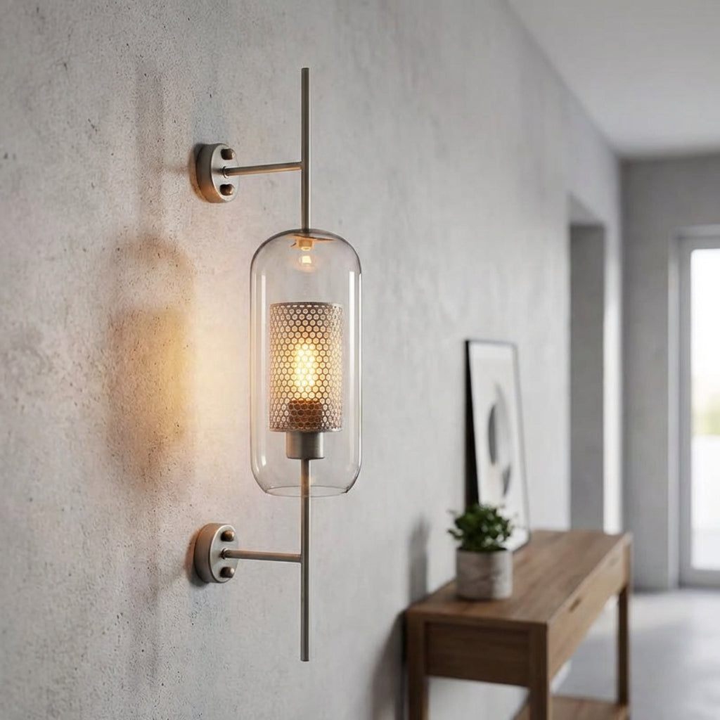 Glazen wandlamp