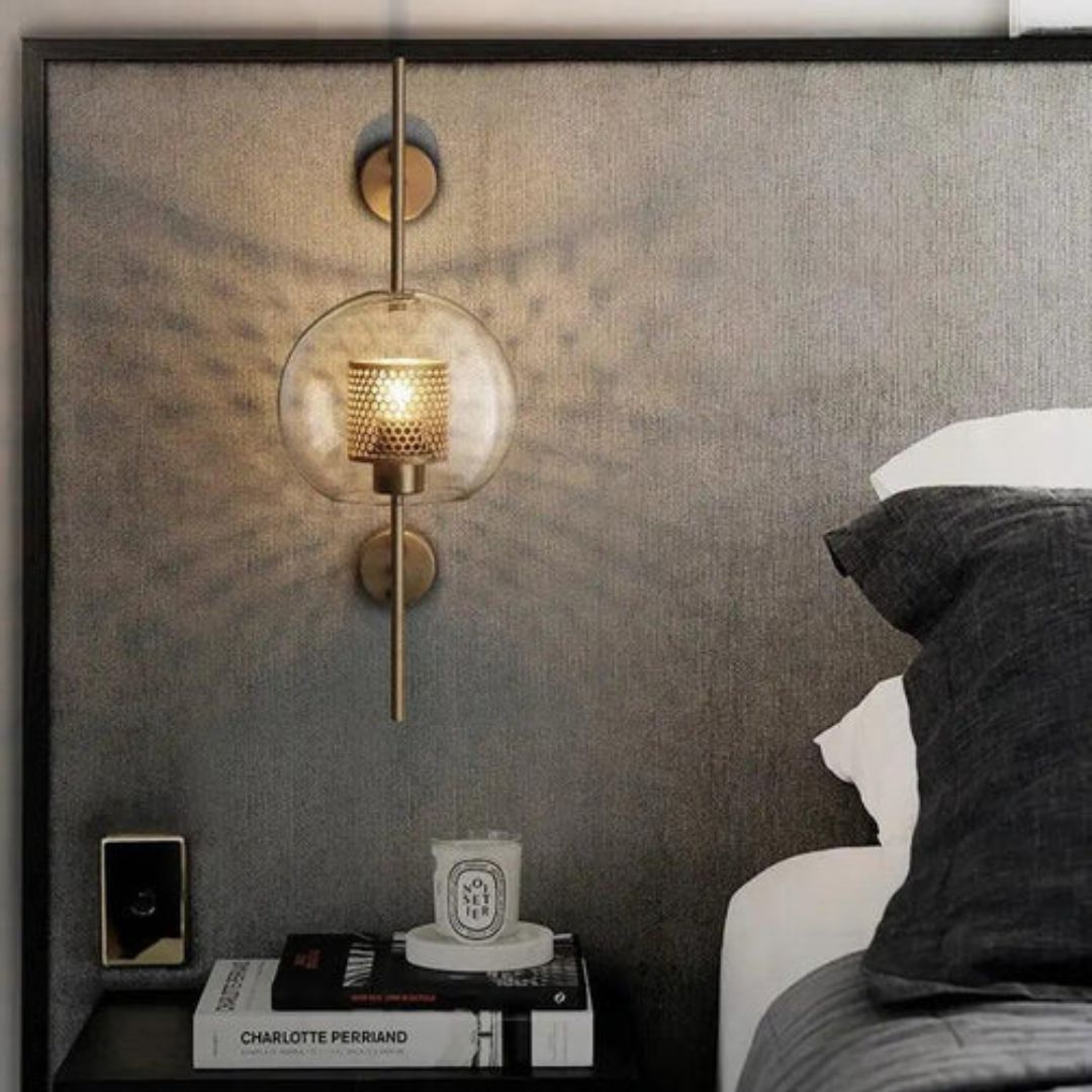 Glazen wandlamp