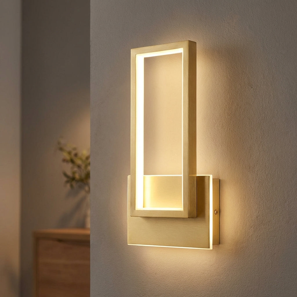 Rechthoekige wandlamp