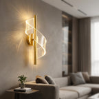 Spiraalvormige wandlamp