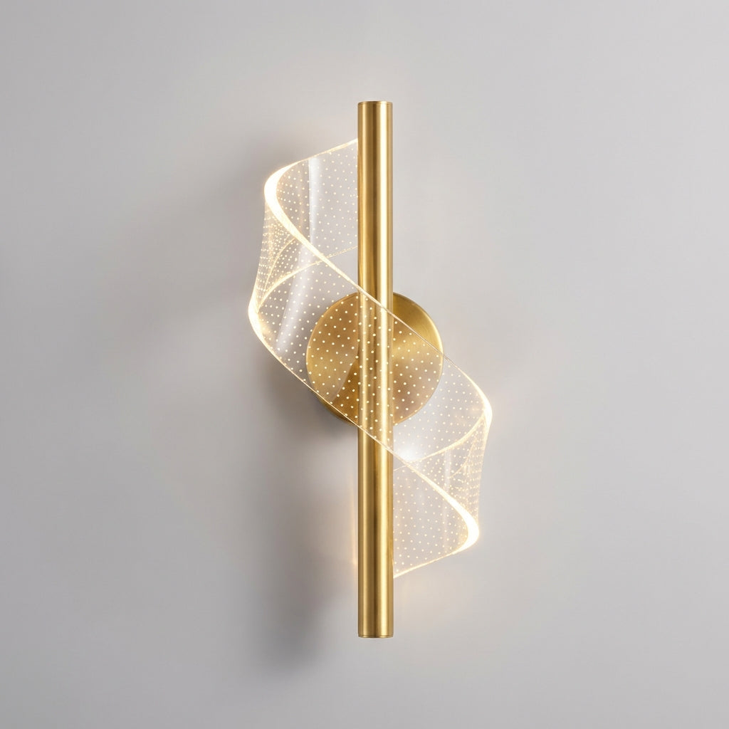 Spiraalvormige wandlamp