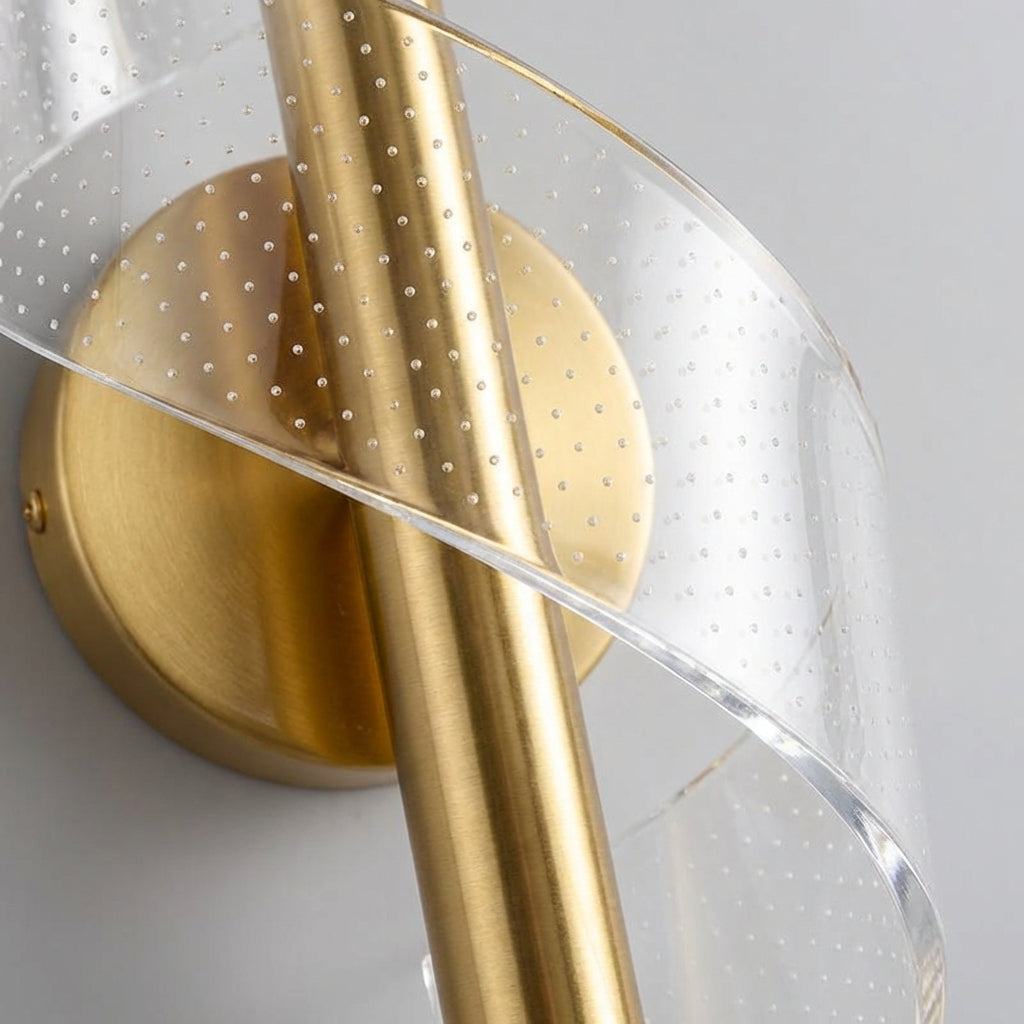 Spiraalvormige wandlamp