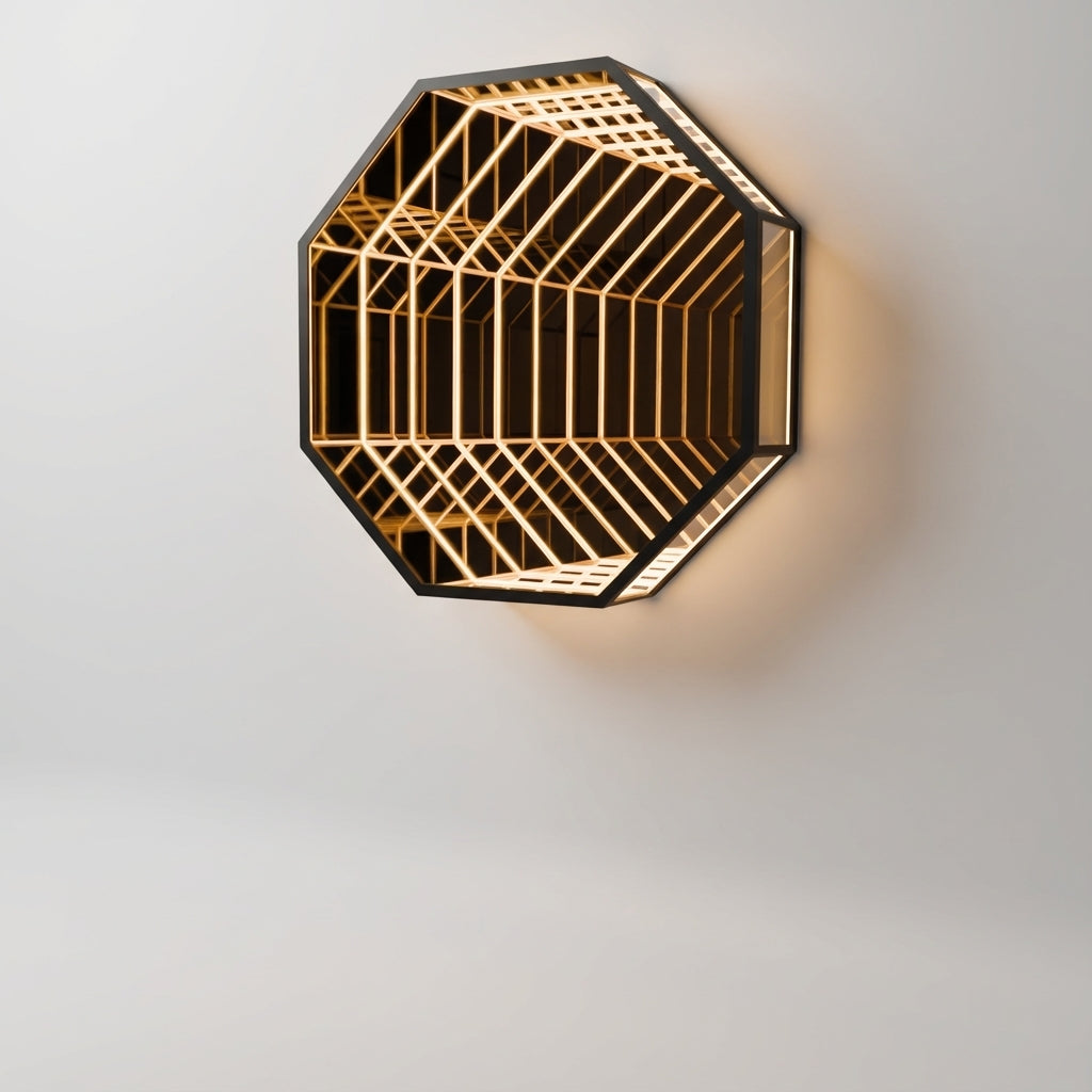 Zeskantige wandlamp