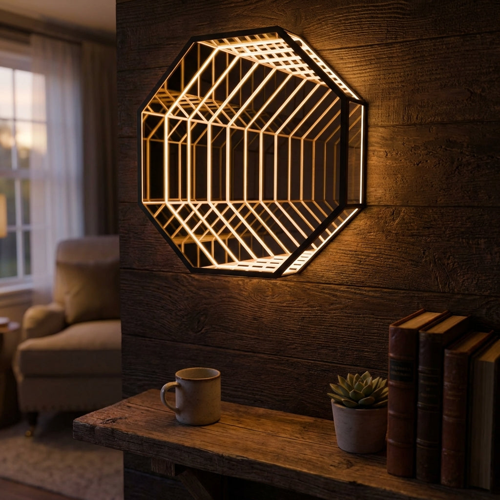 Zeskantige wandlamp