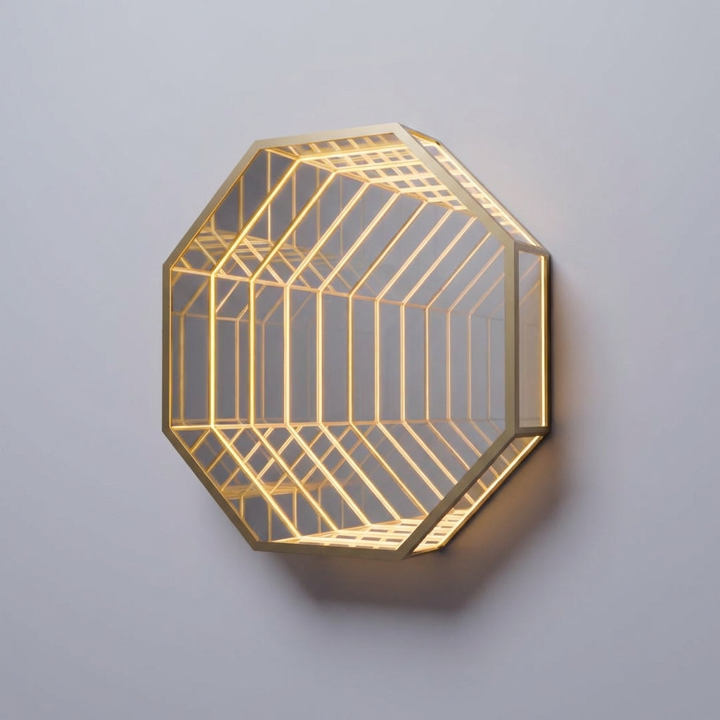 Zeskantige wandlamp