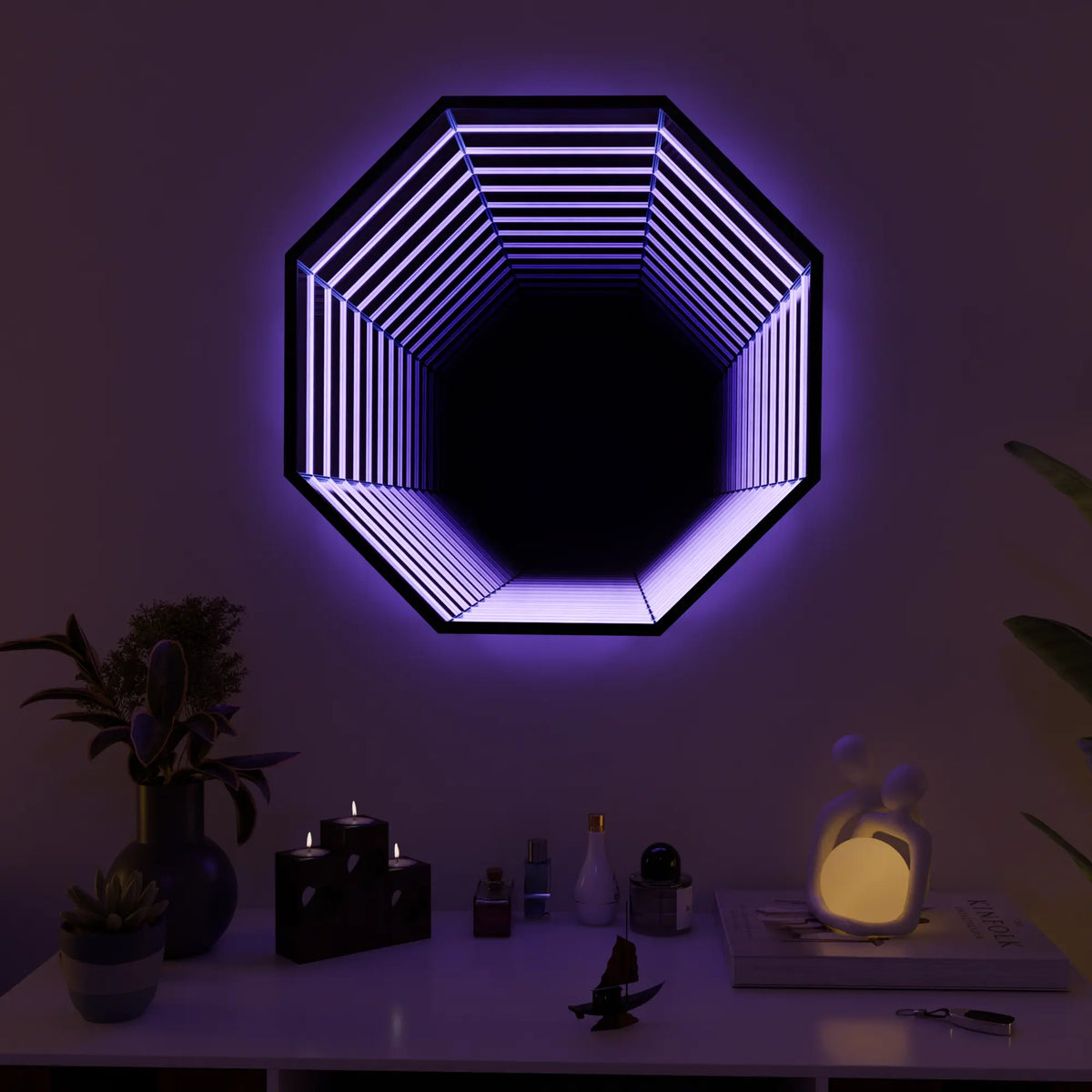 Zeskantige wandlamp