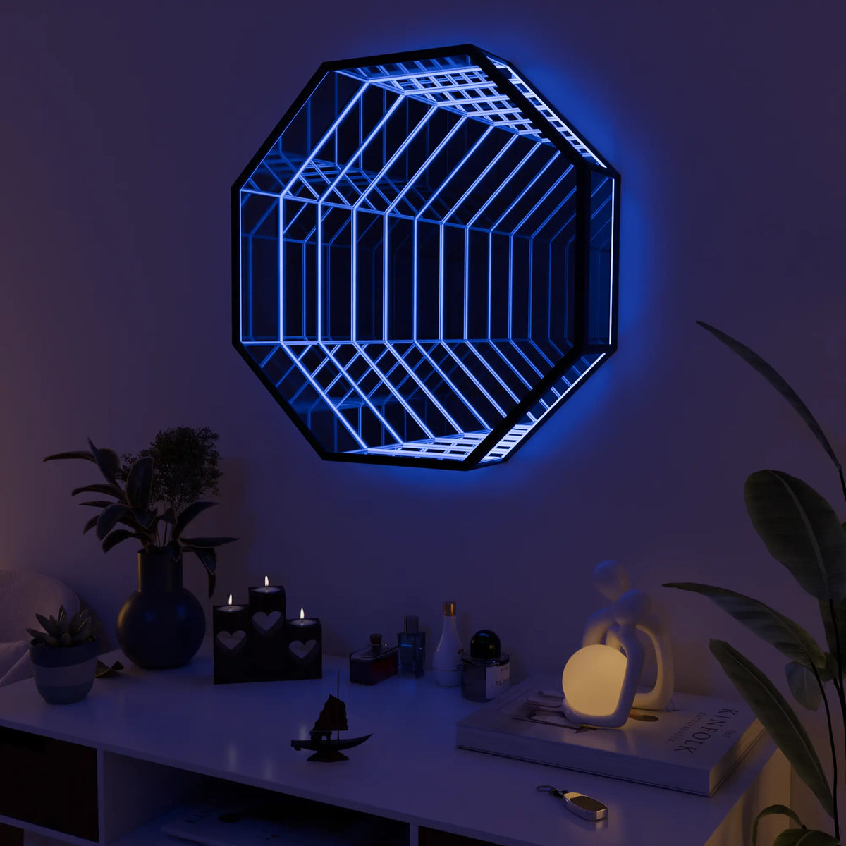 Zeskantige wandlamp