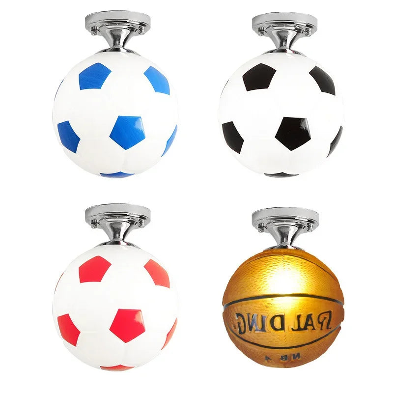 Speelse voetbal plafondlamp