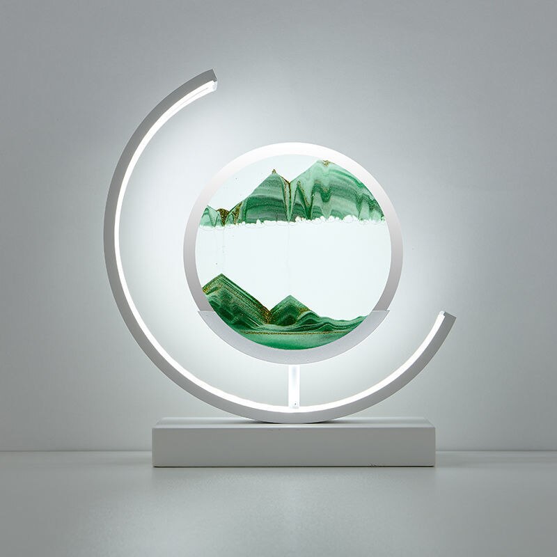 3D-tafellamp met zandschalen