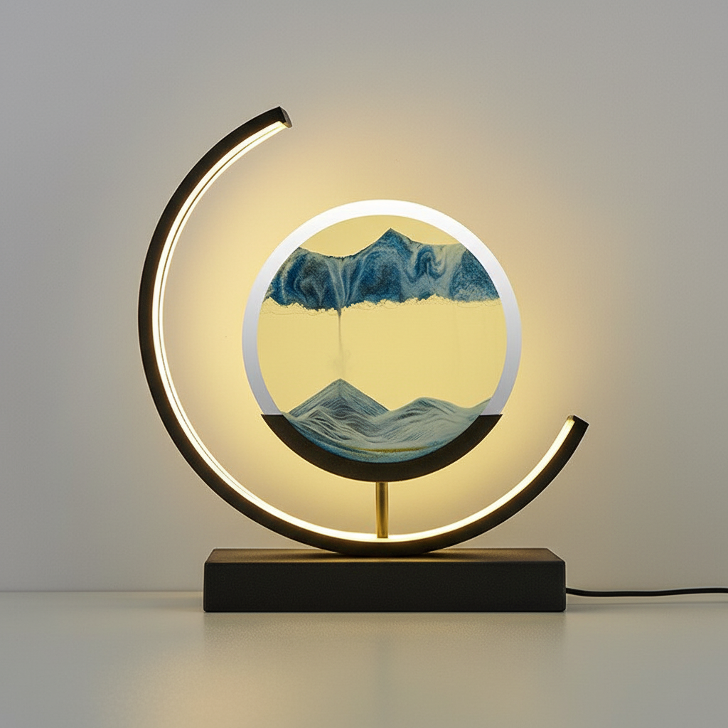 3D-tafellamp met zandschalen — afbeelding 7