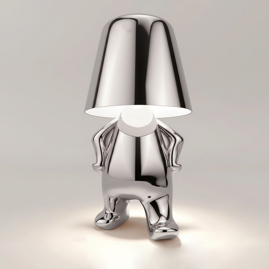 Tafellamp met metalen afwerking