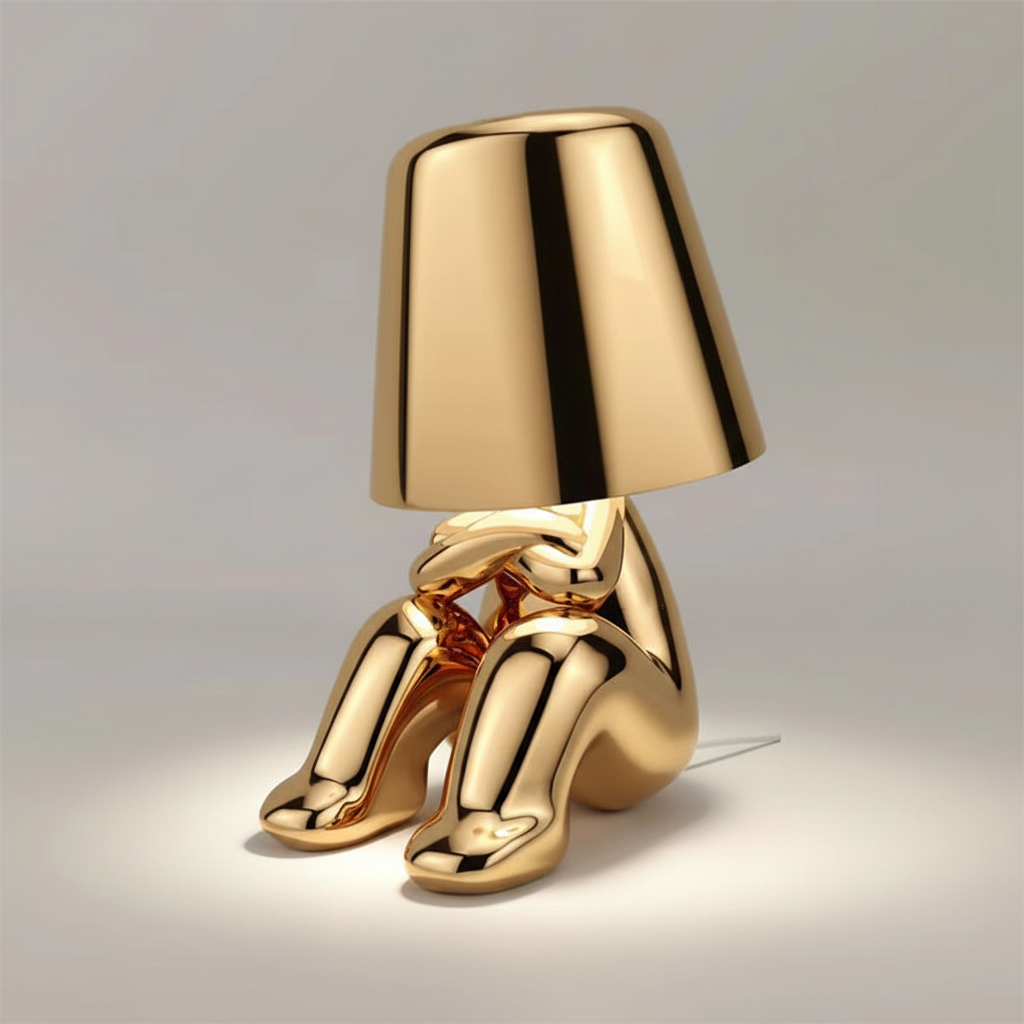 Tafellamp met metalen afwerking