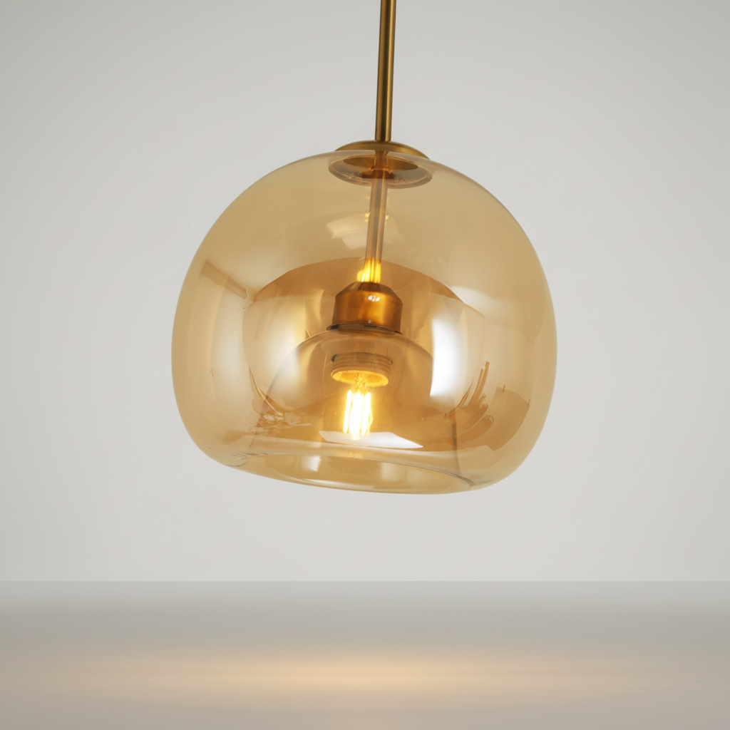 Goudzwarte designlamp