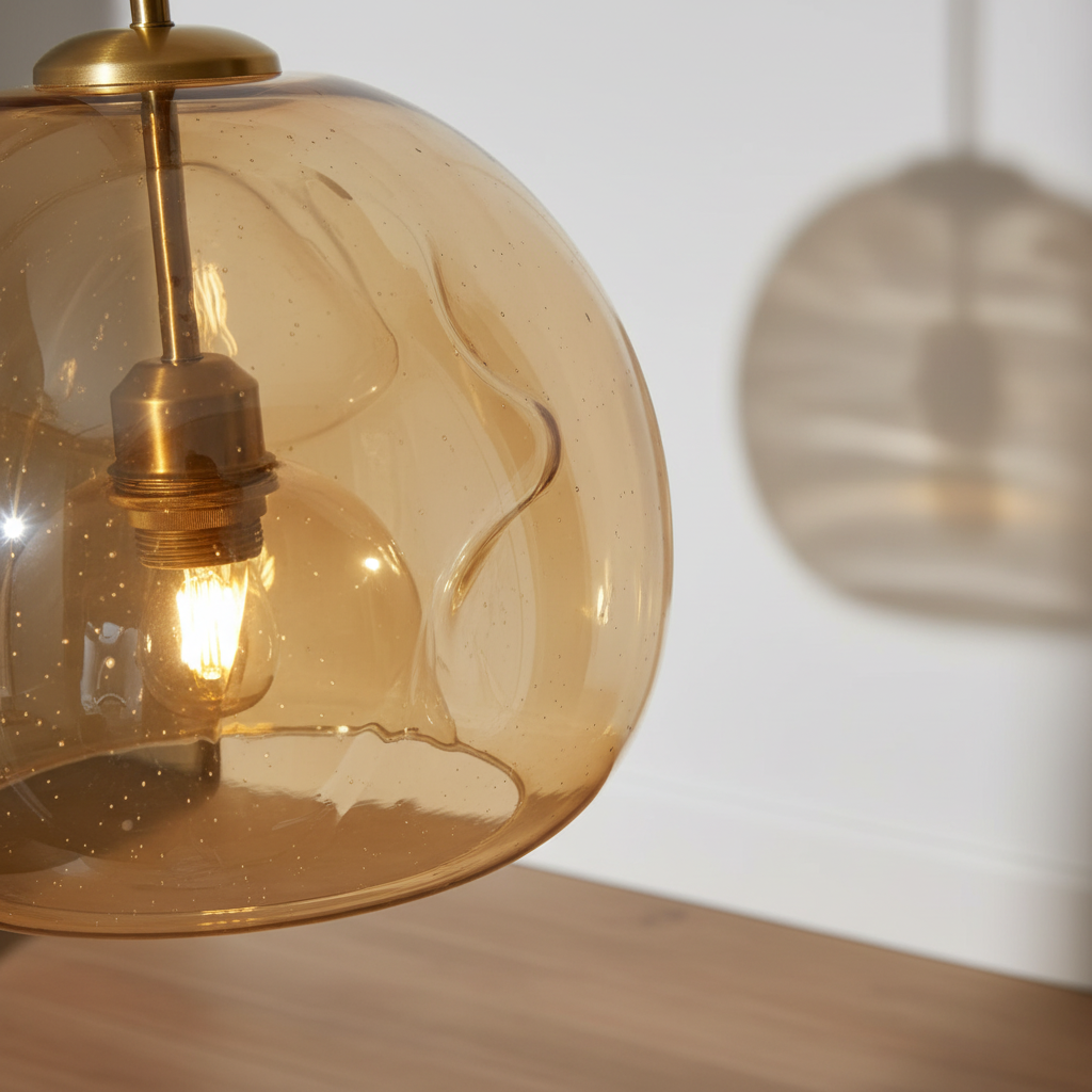 Goudzwarte designlamp