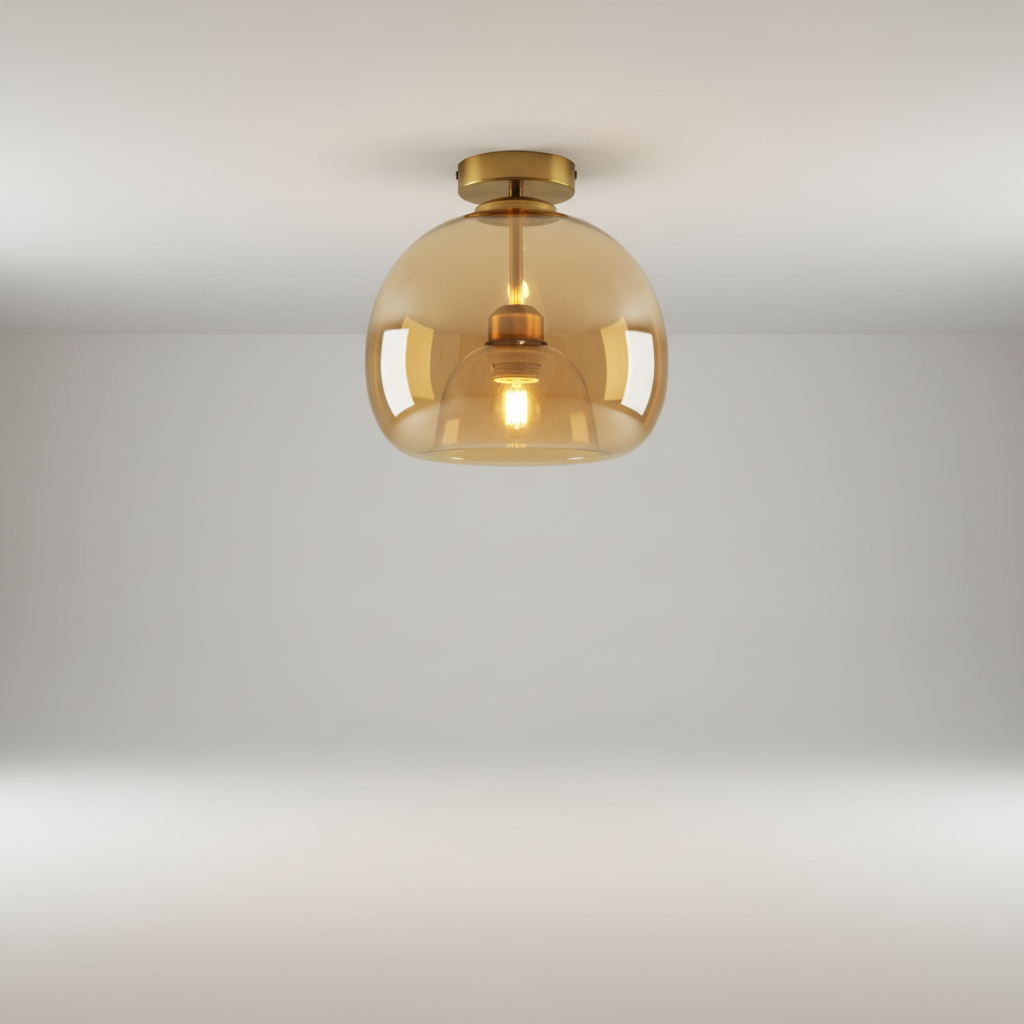 Goudzwarte designlamp