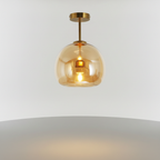 Goudzwarte designlamp